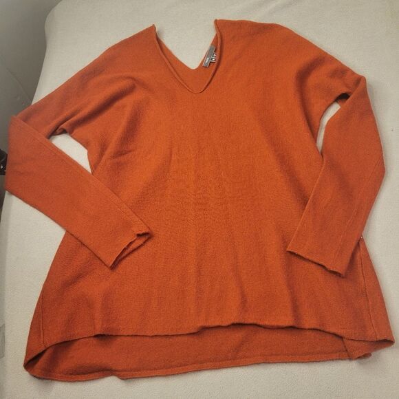 Vince Wool Cashmere V Neck Swater Terracota Size Medium - Picture 1 of 6